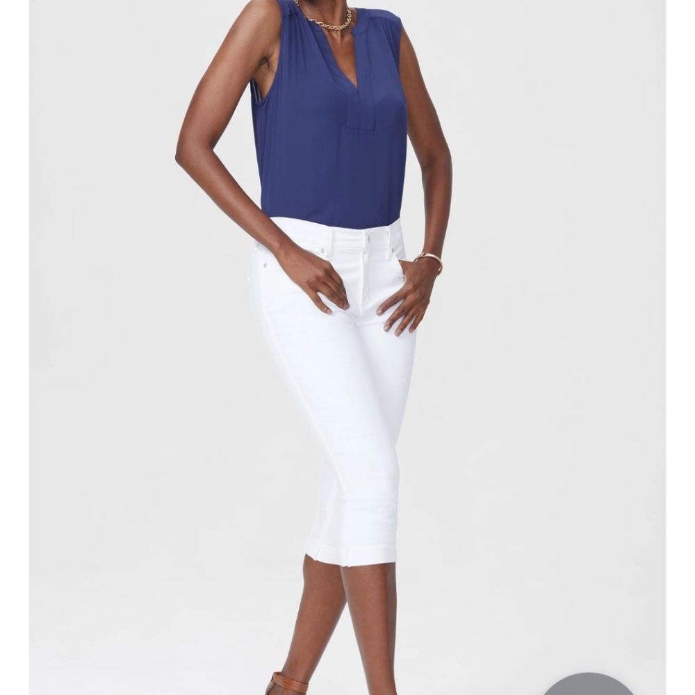 NYDJ Marilyn crop jean in white